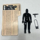 1983 Vintage GI Joe Snake Eyes v1.5 Swivel Arm complete with file card
