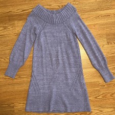 Anthropologie Long Sleeve Sweater Dress Purple XS