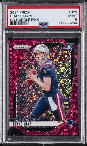 Drake Maye [Pink] #329 2024 Panini Prizm No Huddle card