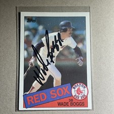 1985 Topps #350 WADE BOGGS signed card (BOSTON RED SOX) - autograph! NM-MT