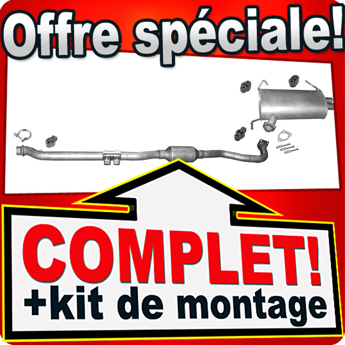 Ligne d'échappement Peugeot 4007 2.2 HDi 156CH avec silencieux en acier aluminé