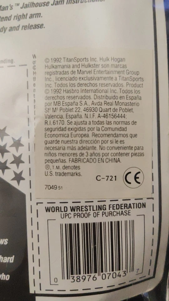 "Big boss man" coleccion oficial World wrestling federation 1992 - Imagen 4 de 4