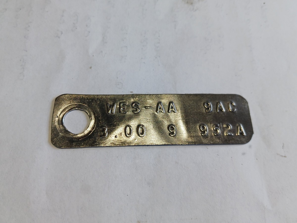 1970 Ford Mustang/Cougar 9 Inch 3.00 Rear End ID Tag | eBay