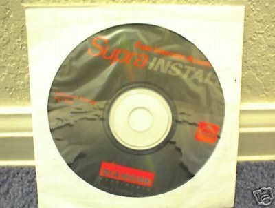 Supra Install Diamond Multimedia Software CD-Rom,New!