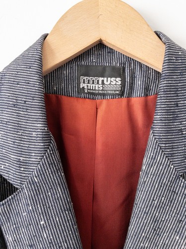 NEW Vintage RRRRUS Petites Blue/White Women's Blazer Jacket And Skirt SIZE 14 - Picture 3 of 9