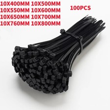 10MM 100Pcs Nylon Cable Ties Adjustable Self-locking Cord Ties Straps Plastic