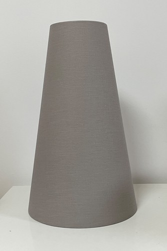 Lampshade Mid Grey Textured 100% Linen Cone Tapered Conical Light Shade - Picture 3 of 8