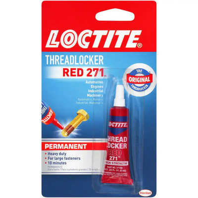 Threadlocker 271 Red Permanent Nut and Bolt Adhesive 0.20 oz. (each)