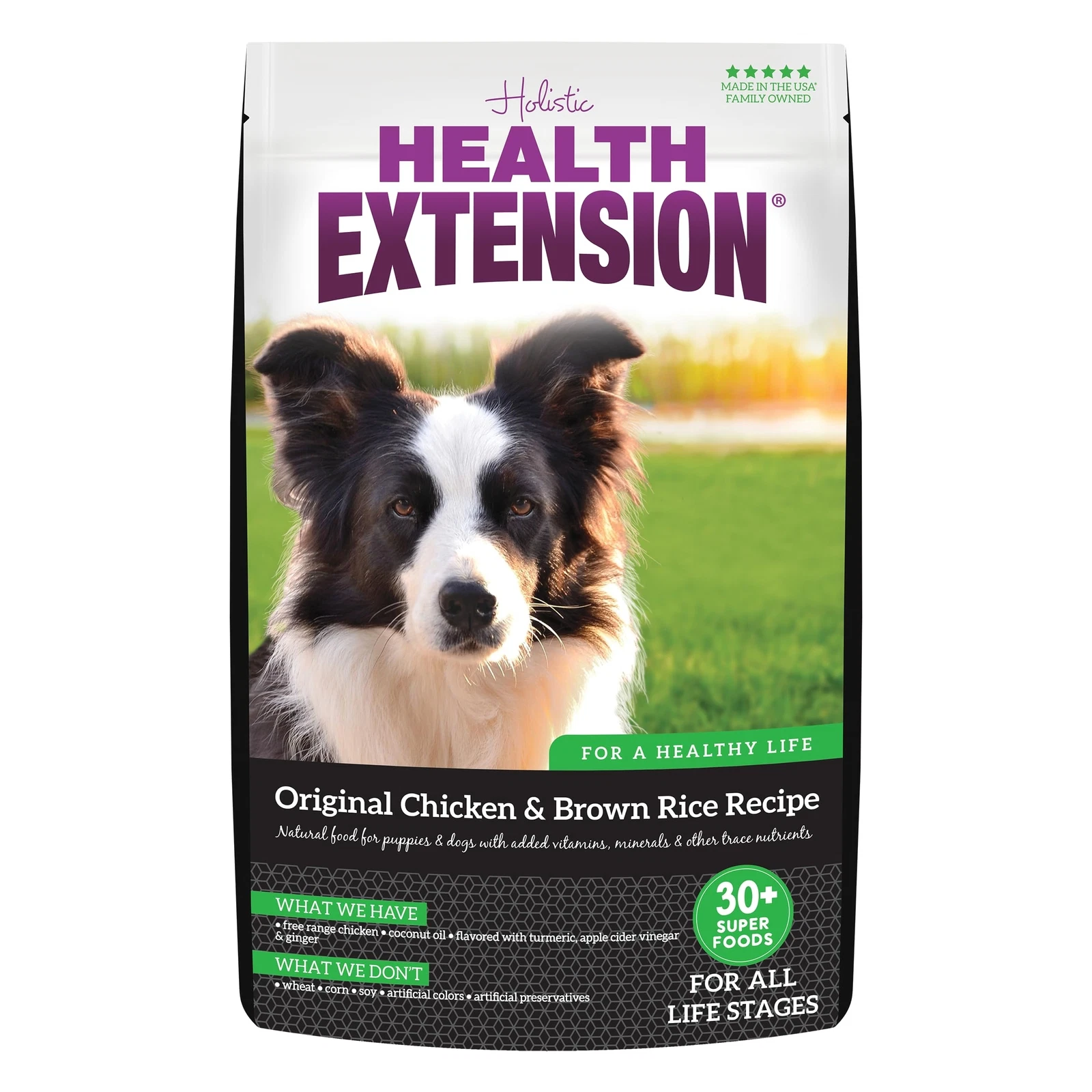 30lb Health Extension Chicken Brown Rice Dry Dog Food for All Life Stages