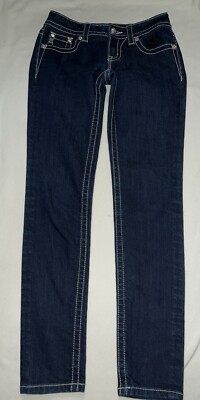 Miss Me Womens Sz 27 style JP563353 skinny dark wash Inseam 32