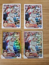 NOLAN GORMAN 4-CARD RC LOT 2023 Topps #16 - 1 Gold, 1 Rainbow Foil & 2 Base
