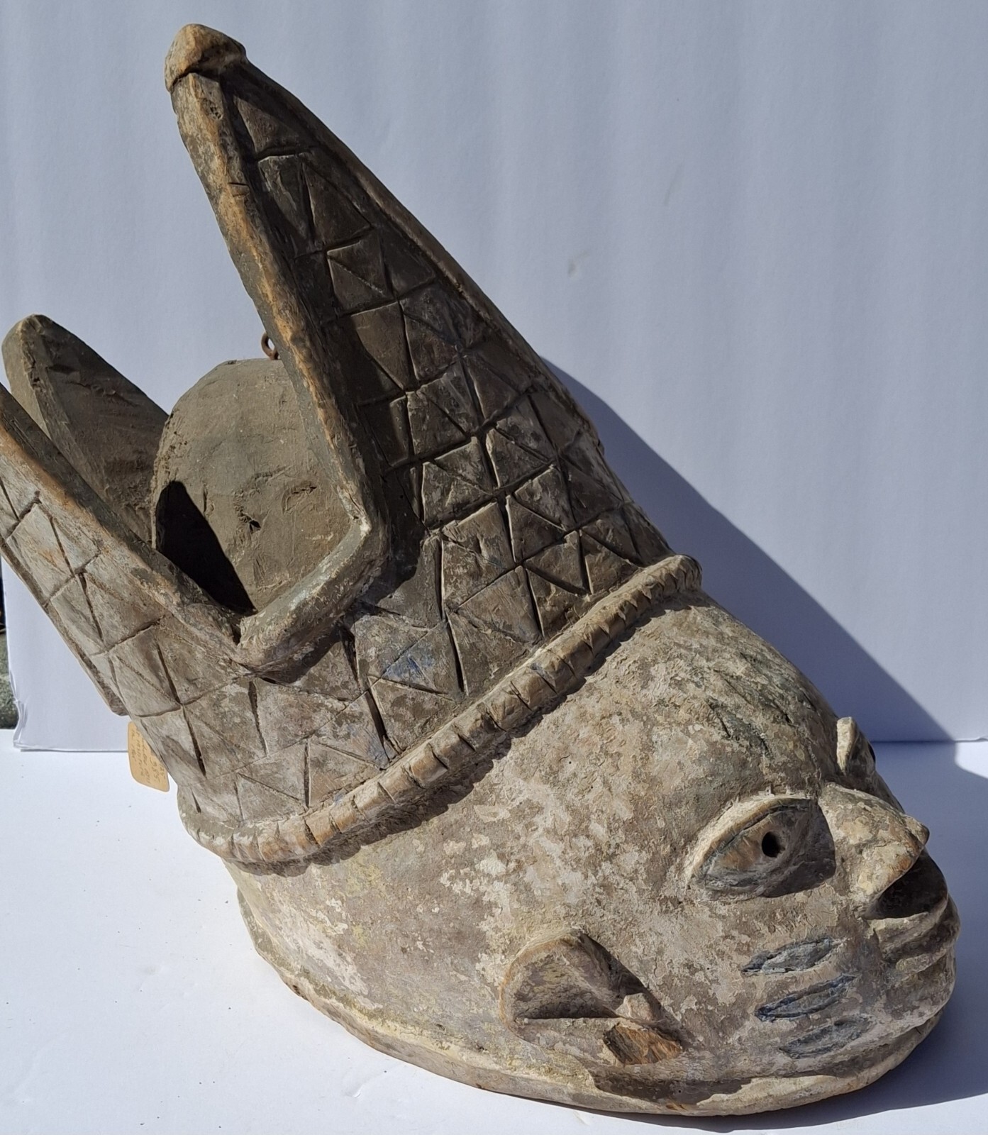 Nigerian yoruba gelede society helmet style african mask art african sculpure