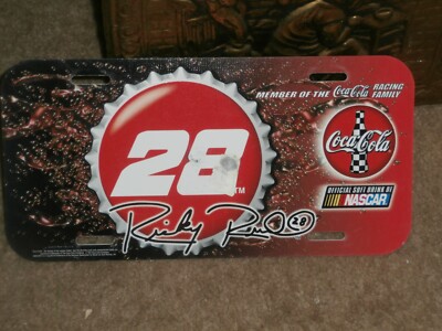 NASCAR #28 RICKY RUDD & COCA-COLA LICENSE PLATE, Size: 12