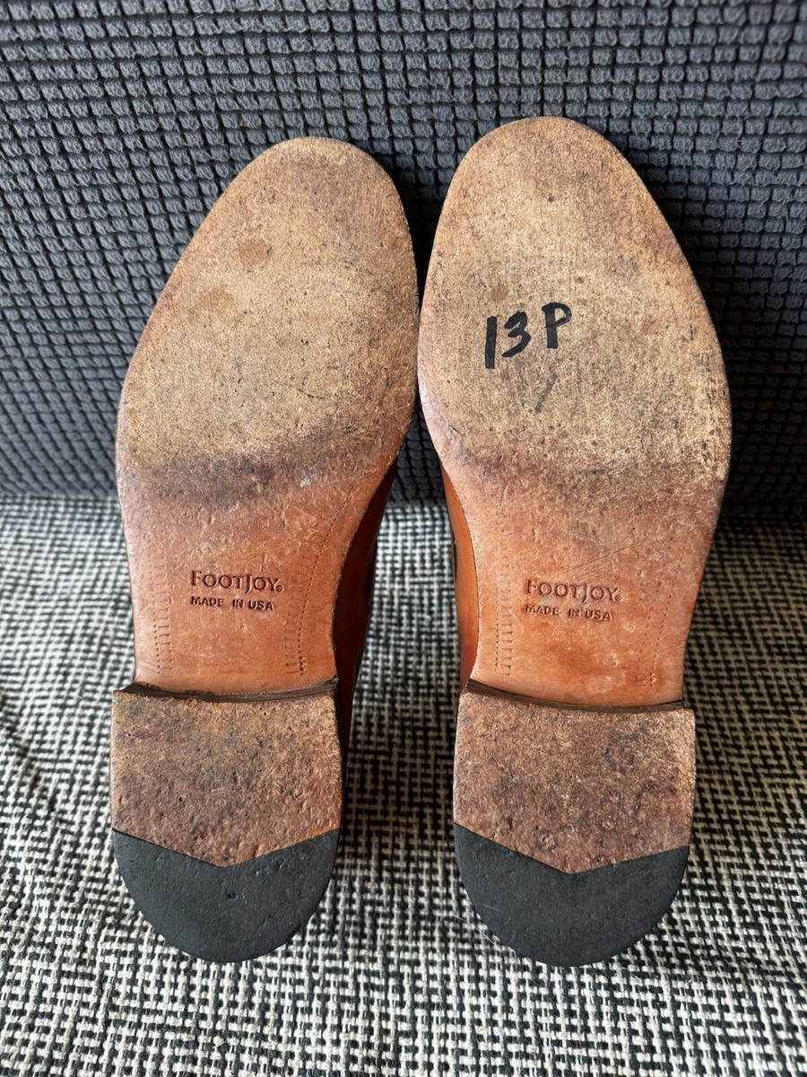 FootJoy Classics Brown Leather Tassel Loafers Made in USA  display picture 3