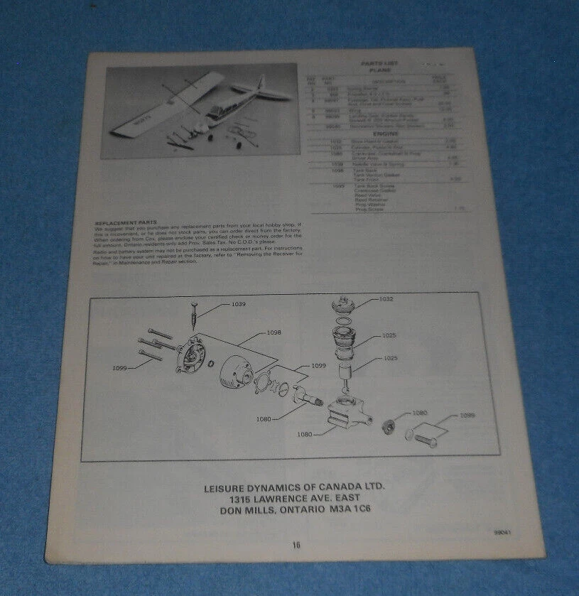 Cox Radio Control RC Cub Trainer Pilot's Manual Assembly Flight Instructions - Image 4 of 4