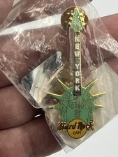 Hard Rock Cafe Pin New York statue of liberty guitar hat lapel logo