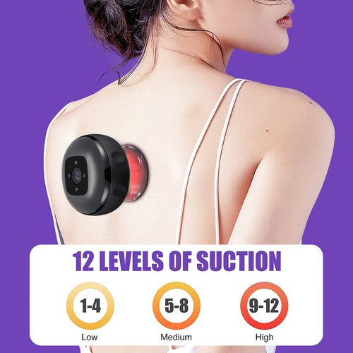 Smart Electric Cupping Therapy Massager 6/12 Level Adjustable USB Rechargeable + - Picture 8 of 25