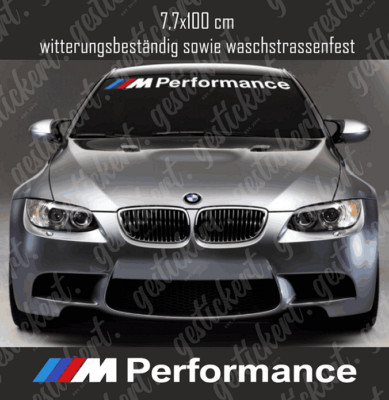 1x 100 cm M Performance Frontscheiben Aufkleber Sticker Decal für BMW M3 E90 E46