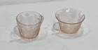 Macbeth Evans Pink Depression Glass Dogwood Apple Pattern Creamer & Sugar Vtg