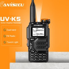 ANYSECU UV-K5 5W NOAA Weather Reminder Tri Band UV Two Way Radio with Scrambier