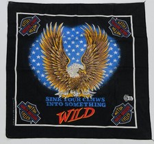 Rare Vintage HARLEY DAVIDSON Sink Your Claws Into Something Eagle Bandana 90s