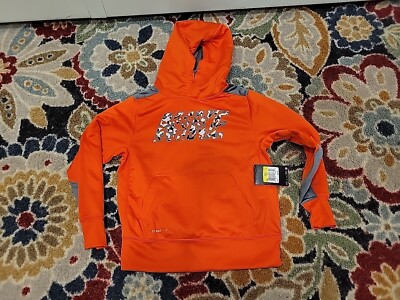 orange nike camo hoodie