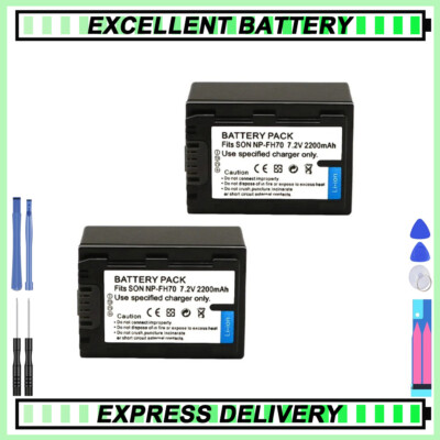2x Battery Pack For Sony NP-FH30 NP-FH40 NP-FH50 NP-FH60 NP-FH70 NP-FH100 