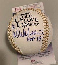 Mike Mussina “7X Gold Glove/ HOF 19” Yankees Signed MLB Baseball! JSA # JJ62773