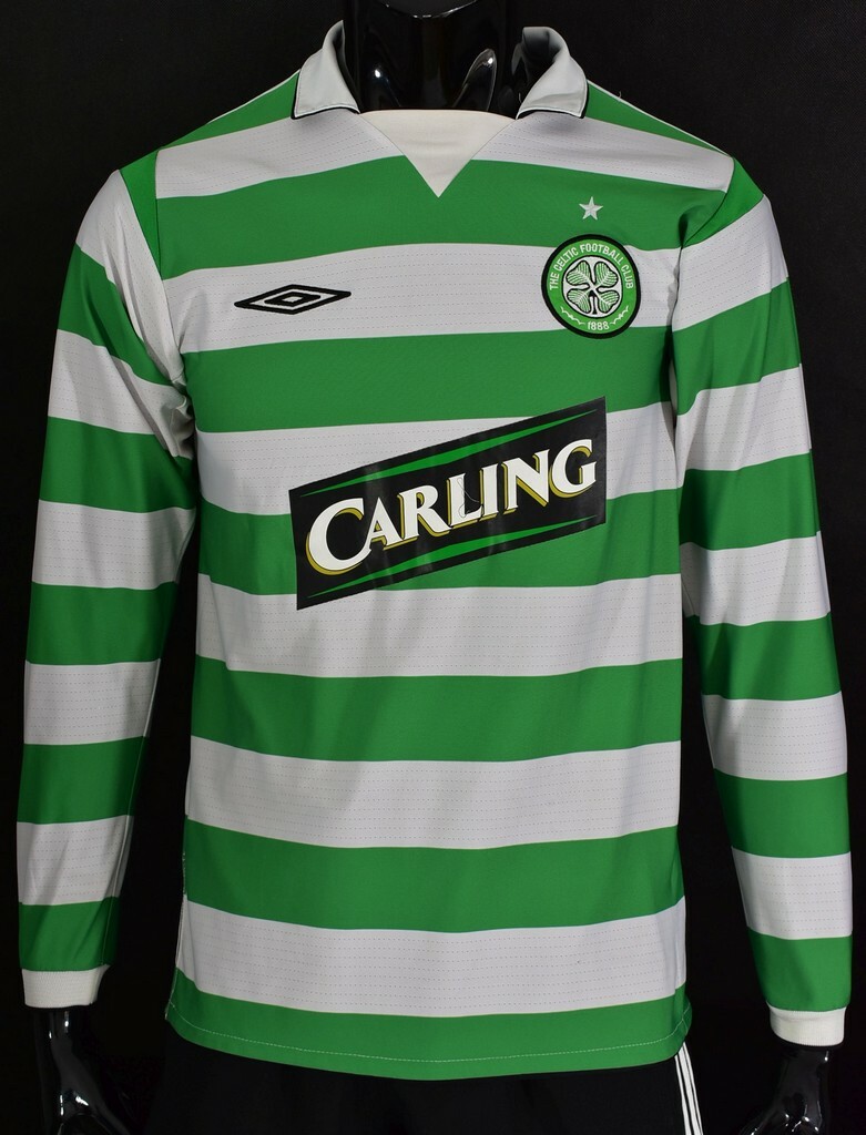2004-2005 Umbro Celtic FC Home Football LONG Sleeve Shirt SIZE S