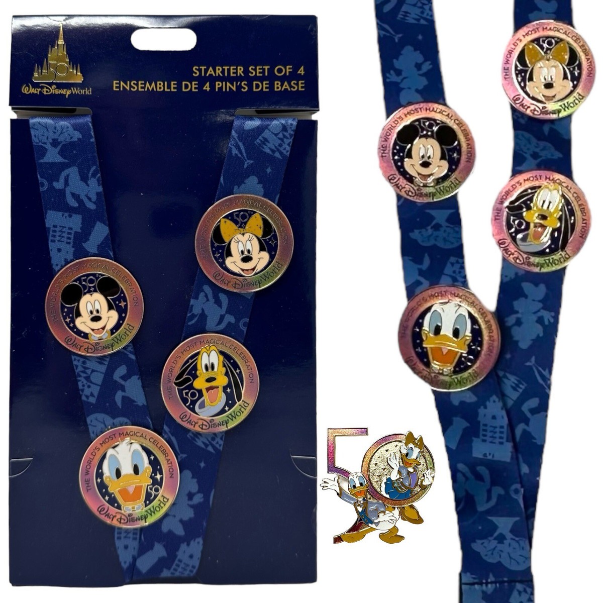 WDW Disney 50th Anniversary 11 Piece Lot Starter Trader Pin