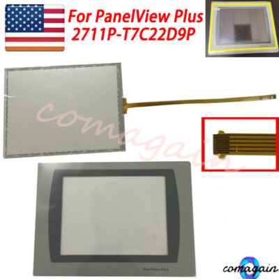 Sovrapposizione Touch 2711P-T7C22D9P Vetro Touch Screen Per PanelView Plus 2711P-T7C22D9P, 7 Pollici, Interfaccia 10 Pin, Con Pellicola Protettiva Touch Screen 2711p-t7c22d9p