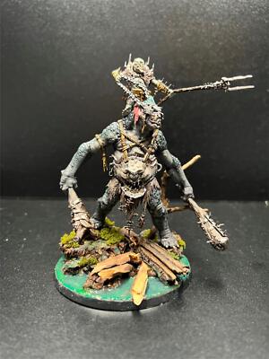 Warhammer AOS Destructions Orruks Breaka boss on mirebrute troggoth well painted