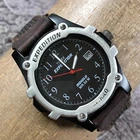 Vintage Timex Expedition Men Field Indiglo Date Nylon Quartz 36mm Watch 8" Read!