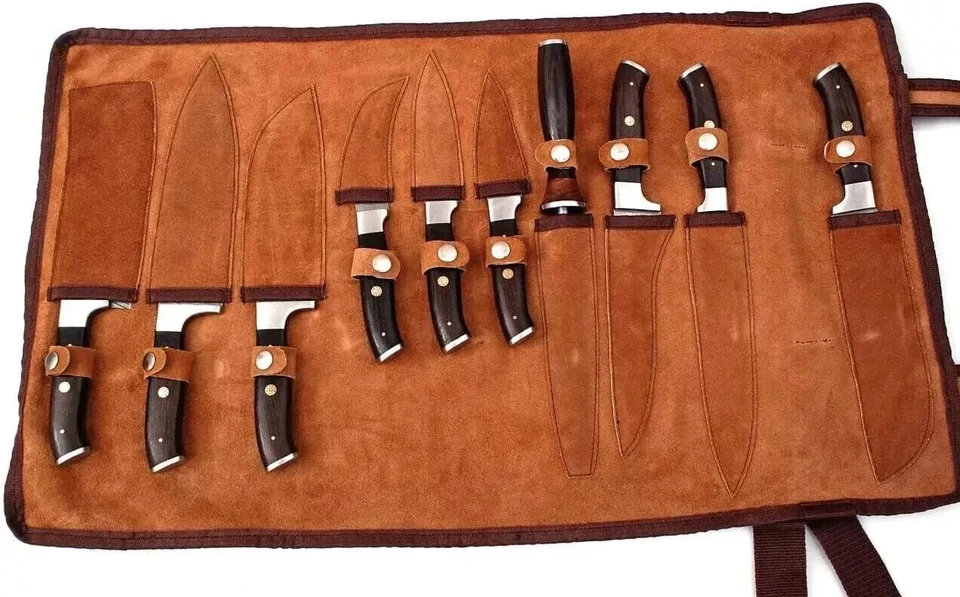 Küchenmesser-Set 10 Teilige handgeschmiedet Damaststahlklingen Handgefertigtes - Bild 2 von 4