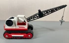 Vintage Tonka Crawler Crane Red & White Pressed Steal