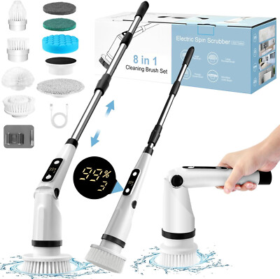 Electric Spin Scrubber, Bathroom Shower Scrubber Cleaning Tub/Tile/Floor/Window