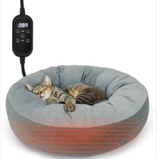 Heated Cat Bed Indoor Heated Pet Bed for Indoor Cats and Small Dogs Electric