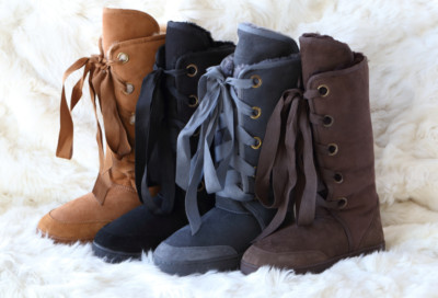 Clearance UGG Tall 13''+ Lace-up Premium Shearing  Grip-sole Size6-10W