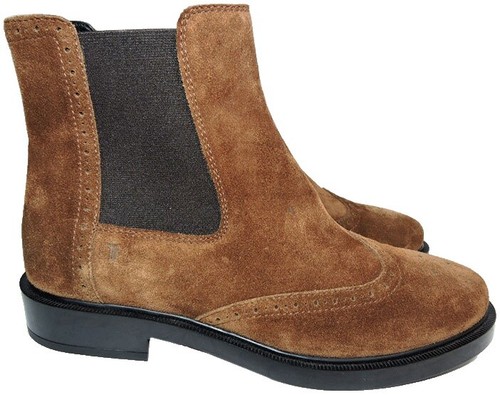 Tod\'s Men Brown Suede Buckle Strap Ankle Boots Pebble Soles UK 9 - US 10.5 EUC Suede desert boots in brown - Tods | Mytheresa main image 3
