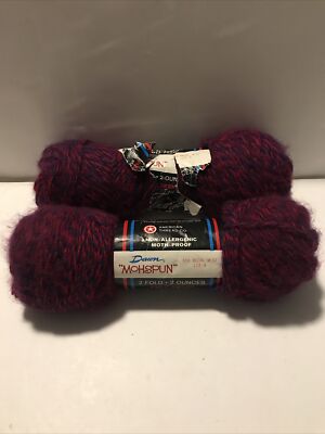American Thread Co Mohspun Dawn #558 Regal Mist 2x New Yarn Balls 100% Acrylic