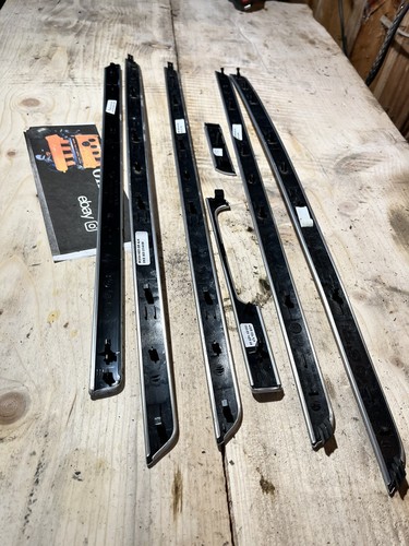 VW MK5 4 Door Jetta GLI Aluminum Door Panel Trims 05-10 Belt Line Interior Dash - Picture 5 of 7