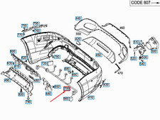MERCEDES-BENZ SL R231 R&uuml;ckparkhilfe Verkabelung A2315408101 NEUE GENUINE