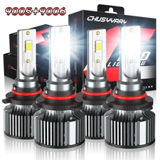 For Toyota Corolla 2001-2013 4x Combo 9005 9006 LED Headlight Bulbs Hi/Low Beam