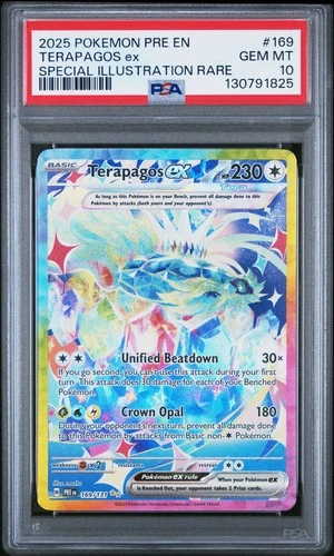 POKEMON TERAPAGOS EX #169 PRE EN-PRISMATIC EVOLUTIONS PSA 10 2025