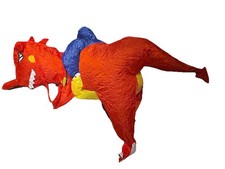 Inflatable Red Dinosaur T-rex Ride On Adult Halloween Costume One Size New