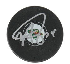 MATT DUMBA MINNESOTA WILD SIGNED AUTOGRAPHED LOGO PUCK WITH COA