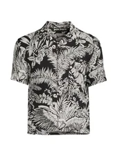 Palm Angels Mens Jungle Palms Bowling Shirt size  54, Multi