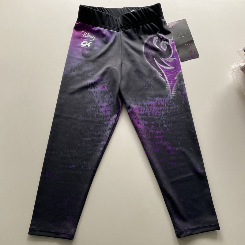Disney Descendants Mal Purple Leggings Pants Activewear Size AXS NWT