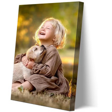 Custom Pet Portrait Canvas, Personalized Dog Cat Painting from Photo Pet Artwork