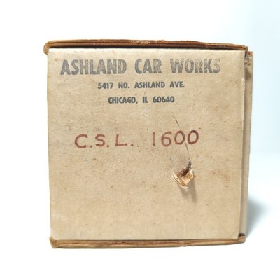 Ashland Car Works C.S.L. 1600 Chicago Surface Lines O Scale Streetcar Trolley Ki